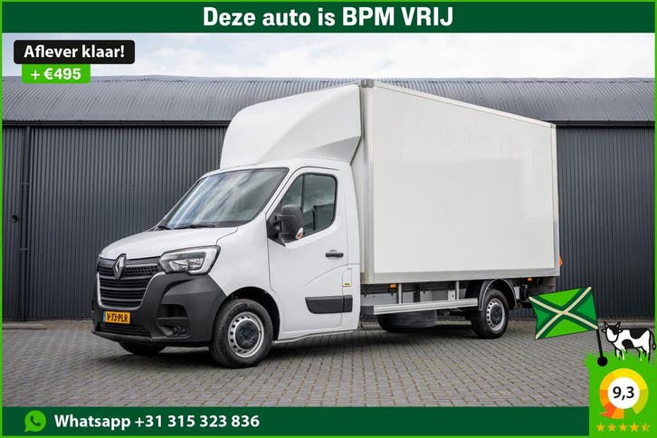 Renault Master **2.3dCi | Bakwagen met Laadklep | LED |, Auto's, Bestelauto's, Lease, Handgeschakeld, Wit, Renault, Zwart, Stof