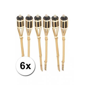 Bamboe tuinfakkels set 6 stuks 61 cm - Tuinfakkels, Ophalen of Verzenden, Nieuw