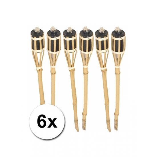 Bamboe tuinfakkels set 6 stuks 61 cm - Tuinfakkels, Tuin en Terras, Tuinwanddecoratie, Ophalen of Verzenden