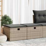 vidaXL 2-delige Loungeset met kussens poly rattan acacia, Tuin en Terras, Tuinsets en Loungesets, Verzenden, Nieuw, Rotan, Loungeset