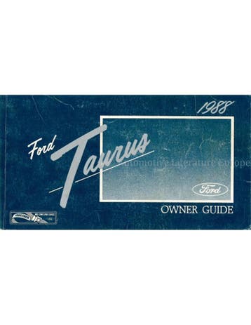 1988 FORD TAURUS INSTRUCTIEBOEKJE ENGELS (USA), Auto diversen, Handleidingen en Instructieboekjes