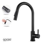 Keukenkraan - Zwart - uittrekbare sproeier met twee standen, Ophalen of Verzenden, Nieuw, Kraan