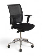 vdm. Aero bureaustoel, mesh rug, zwart-chrome, Overige plaatsen, Ophalen of Verzenden, Gebruikt, Stoel