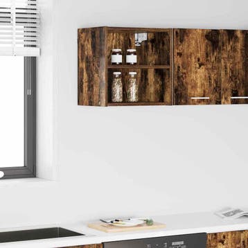vidaXL Hangkast Gerookt eiken 40 x 29,5 x 40 cm Bewerkt hout, Verzenden, Nieuw, Bruin