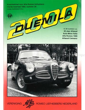 1992 ALFA ROMEO CLUB DUEMILA MAGAZINE 28 NEDERLANDS, Nieuw, Alfa Romeo, Author