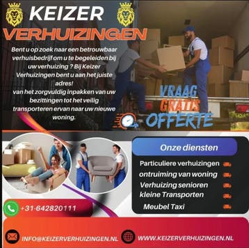 Verhuisbedrijf door heel Nederland-woningontruiming, Inpakservice, Opslag