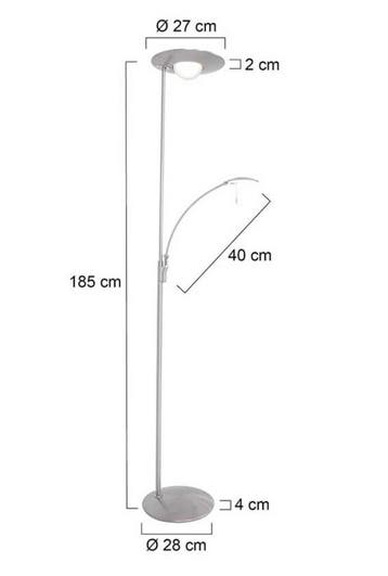 Steinhauer vloerlamp Zenith LED 7860ST Nieuwste collectie, Ophalen, Overige materialen, 100 tot 150 cm, Nieuw