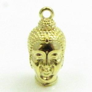 1x DQ metaal hanger buddha ca. 20 x 10 x 12mm, oogje 2mm..., Ophalen of Verzenden, Nieuw, Kraal
