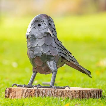 Beeld - Metalen uil - Mooievogels, Antiek en Kunst, Verzenden