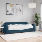 vidaXL Slaapbank met matras 80x200 cm fluweel blauw, Eenpersoons, Nieuw, 80 cm, 200 cm