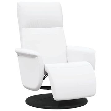 vidaXL Massage Recliner Stoel Wit Nep Leer, Verzenden, Nieuw