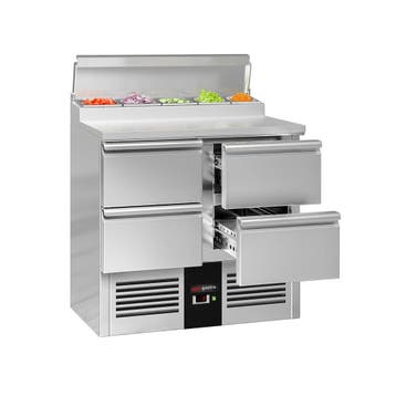 GGM Gastro | Saladette Mini PREMIUM - 900x700mm - 4 lades -, Verzenden, Nieuw in verpakking