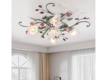 Veiling - Led Country Villa Plafondlamp Kroonluchter, Gebruikt