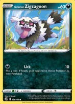 Galarian Zigzagoon 159/264 (Fusion Strike), Ophalen of Verzenden, Nieuw, Losse kaart, Foil