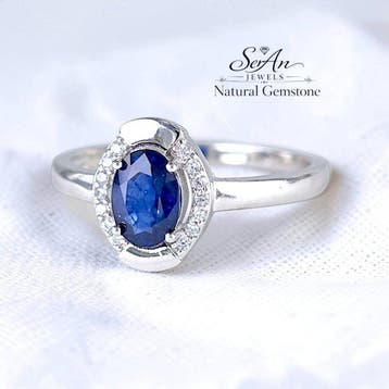 Zonder minimumprijs - Cocktailring Zilver, Natuursteen Ring