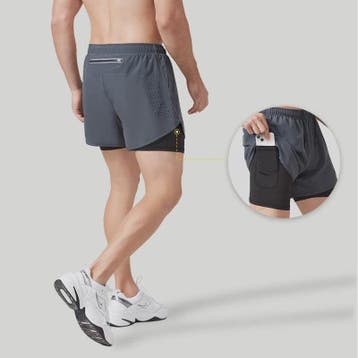 Heren Sportshorts Dubbellaags - Sneldrogend & Comfortabel vo, Verzenden, Nieuw