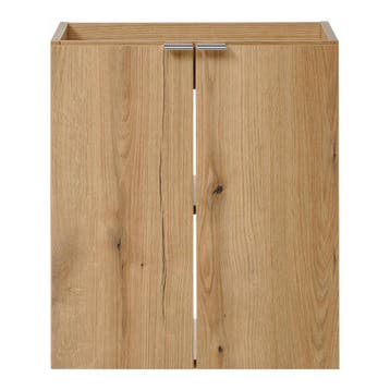 Wastafelonderkast Newport 100x60x40 cm eikenkleurig en zwart, Huis en Inrichting, Badkamer | Badkamermeubels, Verzenden, Nieuw