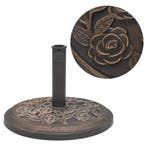 vidaXL Parasolvoet rond 9 kg hars bronskleurig, Verzenden, Nieuw, Minder dan 1 meter, Parasolvoet