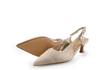 Manfield Slingbacks in maat 36 Beige, Verzenden, Beige, Zo goed als nieuw, Manfield