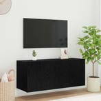 vidaXL TV Wandkast met LED Zwart Eiken 100 x 35 x 41 cm, Minder dan 50 cm, Verzenden, Nieuw, Minder dan 100 cm
