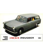 1969 PEUGEOT 404 FAMILIALE / BREAK / STATIONCAR BROCHURE, Nieuw, Peugeot, Author