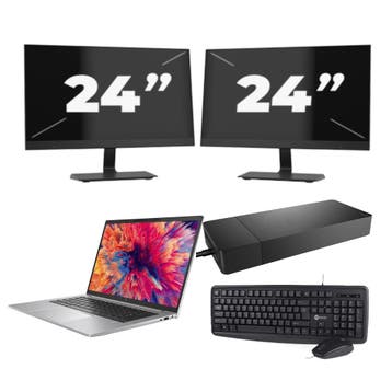 HP ZBook Firefly 14 G9 -   i7-12e 8GB  - 256GB  + 2x 24 inch, Qwerty, Verzenden, 8 GB, Refurbished