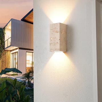 Vierkante Natuursteen Wandlamp Waterdicht Binnen Buiten, Huis en Inrichting, Lampen | Wandlampen, Verzenden, Nieuw