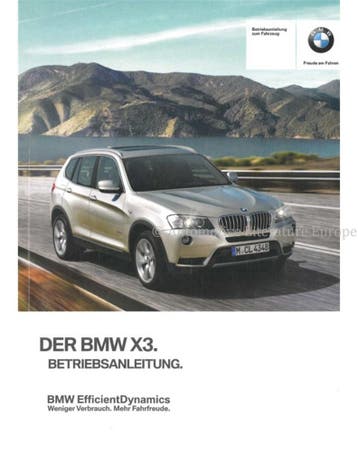 2013 BMW X3 INSTRUCTIEBOEKJE DUITS, Auto diversen