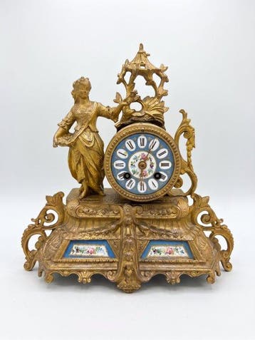 Pendule Rococo - Verguld brons - 1850-1900