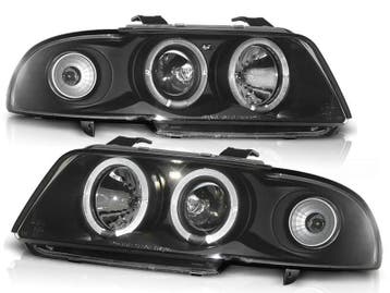 Audi A4 B5 Projectorkoplampen | Zwart | Tweedekansje OP=OP, Ophalen of Verzenden, Nieuw, Audi