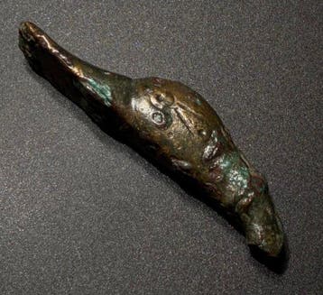 Keltisch Brons Zoomorf handvat in de vorm van een La Tène