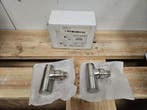 Set radiator ventielen brushed nickel / rvs, Ophalen of Verzenden, Nieuw, Rvs, Overige typen