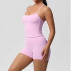 Yoga Gym Set Halter Top High Waist Shorts Naadloos FitX, Verzenden, Nieuw