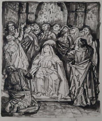 Giuseppe Ravanelli (1887-1956) - Studio finale per affresco