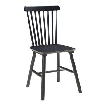 Eetkamerstoel Karmoy 2-delige set 89x46x52 cm zwart [en.casa, Huis en Inrichting, Verzenden, Nieuw