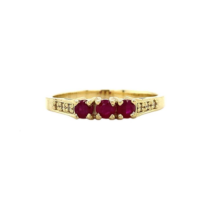 Katharine ring 14 krt - Ruby Ruby, Sieraden, Tassen en Uiterlijk, Ringen, Ophalen of Verzenden