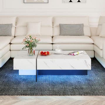 2dekans | Coast Salontafel met ledverlichting - 3, Ophalen of Verzenden, Zo goed als nieuw