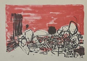 Corneille (1922-2010) - Dans le Désert, 1960, encadré !