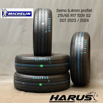215/65/17 103V S2 Michelin zomerbanden demo 6,4mm profiel 4X, 17 inch, Ophalen of Verzenden, Band(en), Personenwagen