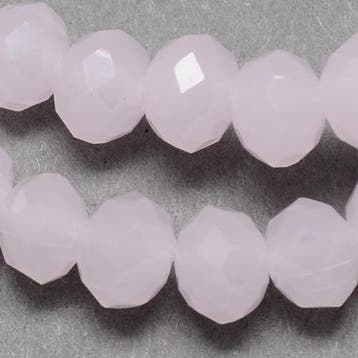 10 x  Briolette  kristal kraal 8  x 6mm opal roze (Kralen), Ophalen of Verzenden, Nieuw, Kraal