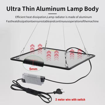 2x LED Groeilamp Full Spectrum 1200W - Professionele Kweekve, Verzenden, Nieuw