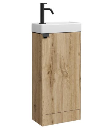 Toiletmeubel Orion 40 x 22 cm Licht Eiken Fonteinmeubel, Verzenden, Nieuw, Wastafel