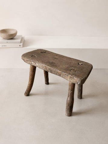 Kruk - 19e eeuw - Eik - Oude handgemaakte eikenhouten kruk