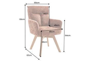 Draaistoel BIG GEORGE met armleuningen van roestbruine, Huis en Inrichting, Stoelen, Ophalen of Verzenden, Nieuw