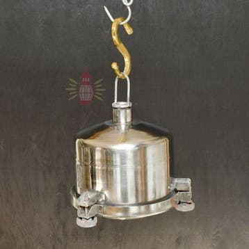 Plafondlamp - Messing, Glas - Industriële hanglamp