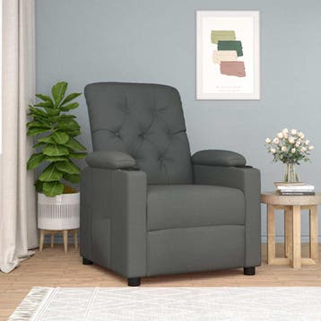 vidaXL Fauteuil verstelbaar stof donkergrijs, Huis en Inrichting, Verzenden, Nieuw