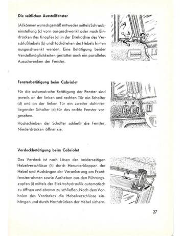 1957 BMW 503 COUPE CABRIOLET INSTRUCTIEBOEKJE DUITS, Auto diversen