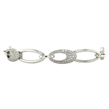 Witgouden armband met diamant 14 karaat* nieuw, Verzenden, Zo goed als nieuw, Goud