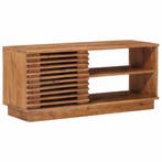 vidaXL TV-kast met opslag met de deur Naturel 90 x 30 x 40, Huis en Inrichting, Woonaccessoires | Cd- en Dvd-rekken, Verzenden