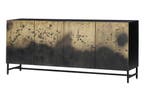 Dressoir OXID 180cm metaal zwart goud massief mangohout -, Ophalen of Verzenden, Nieuw